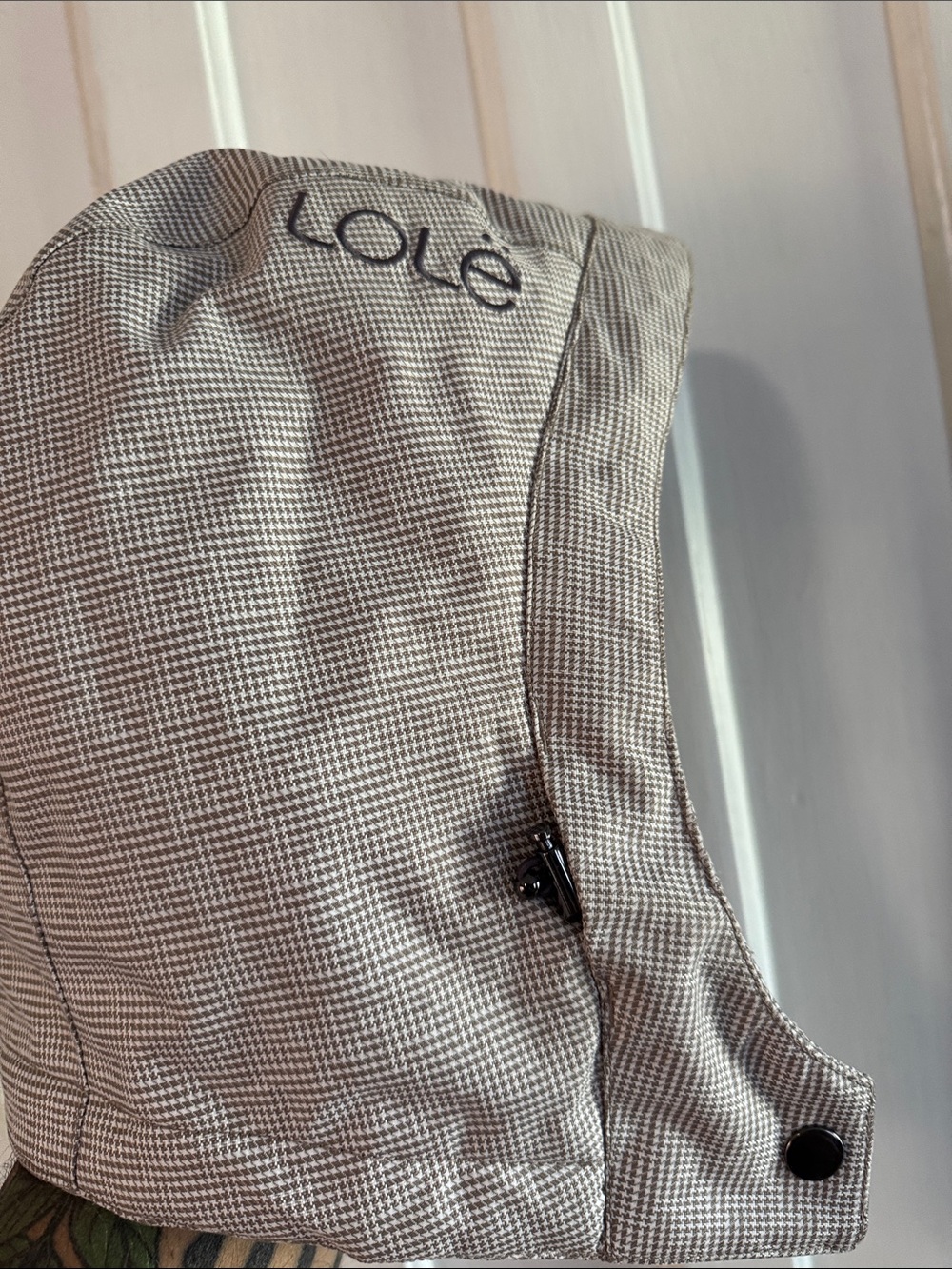Lole Hood JUST THE HOOD, Vest is not included. - Beige Micro Check